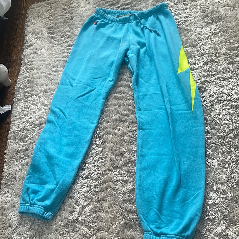 Aviator nation blue lightning bolt sweats